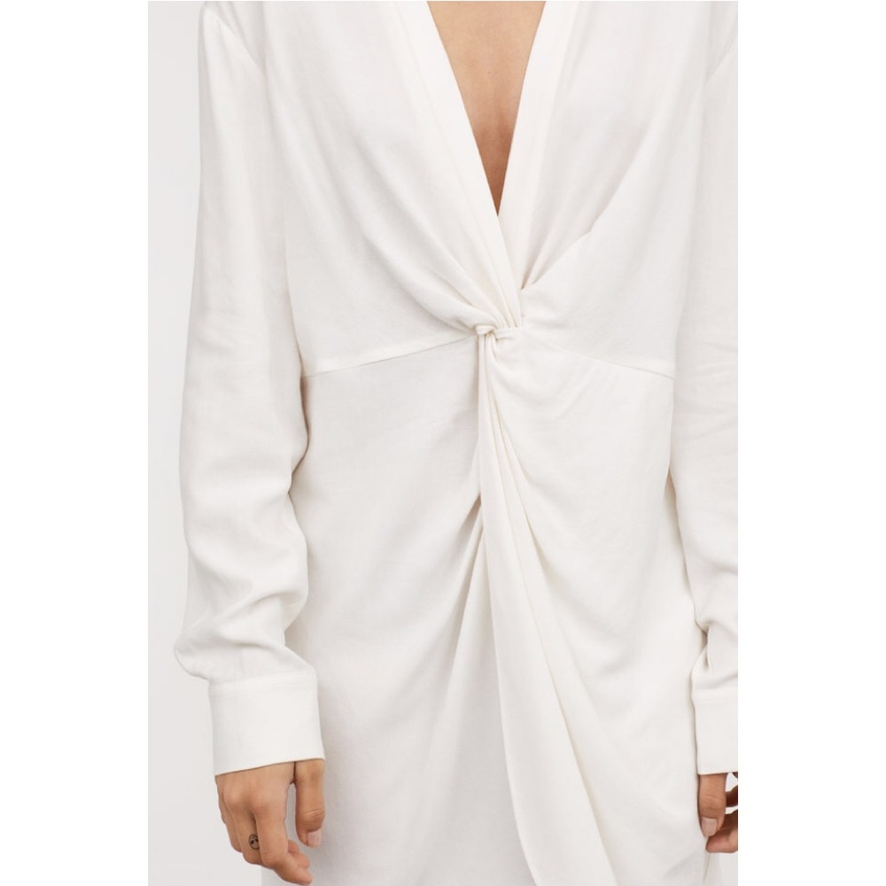 H&M White Twist Front Dress - Picture 3 of 8